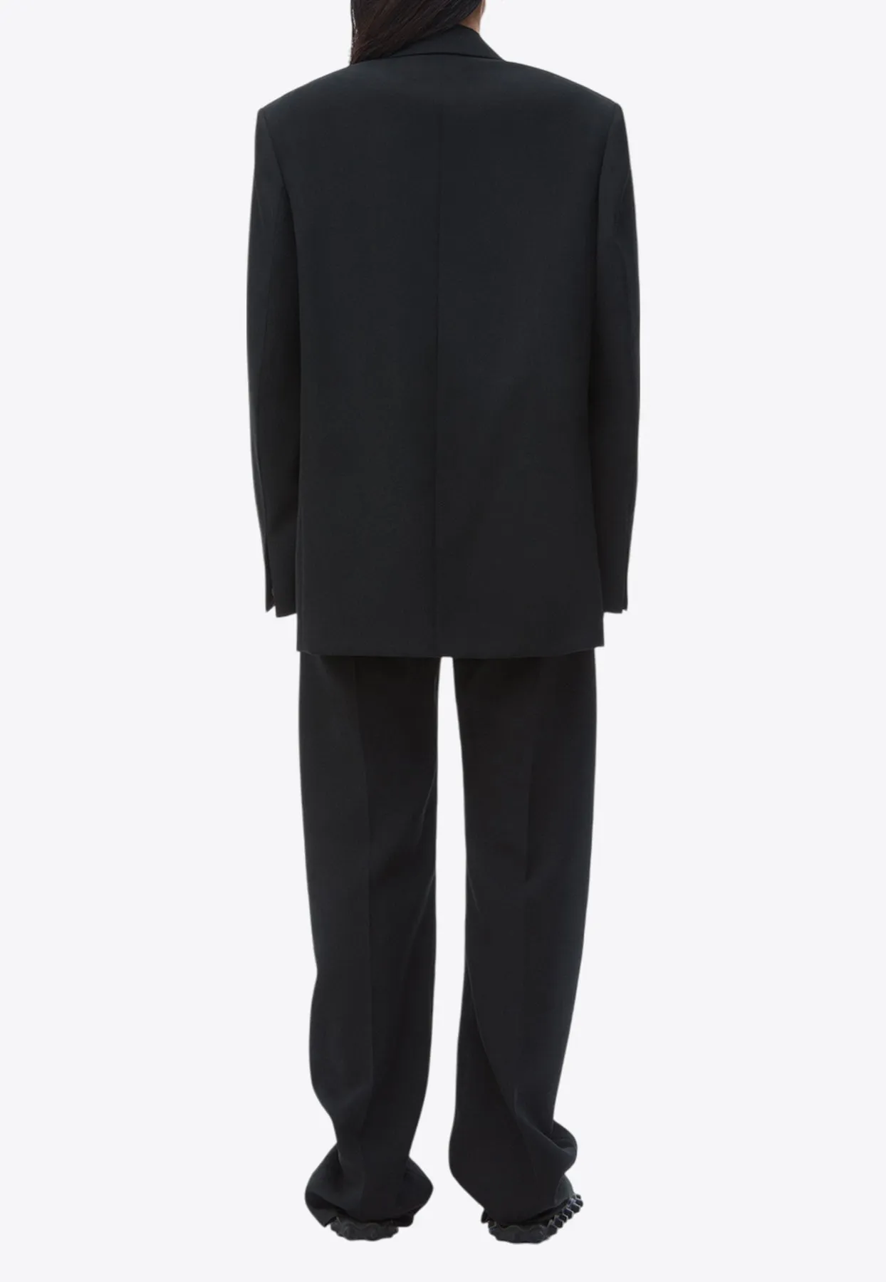 Exaggerated Split Wool Blazer