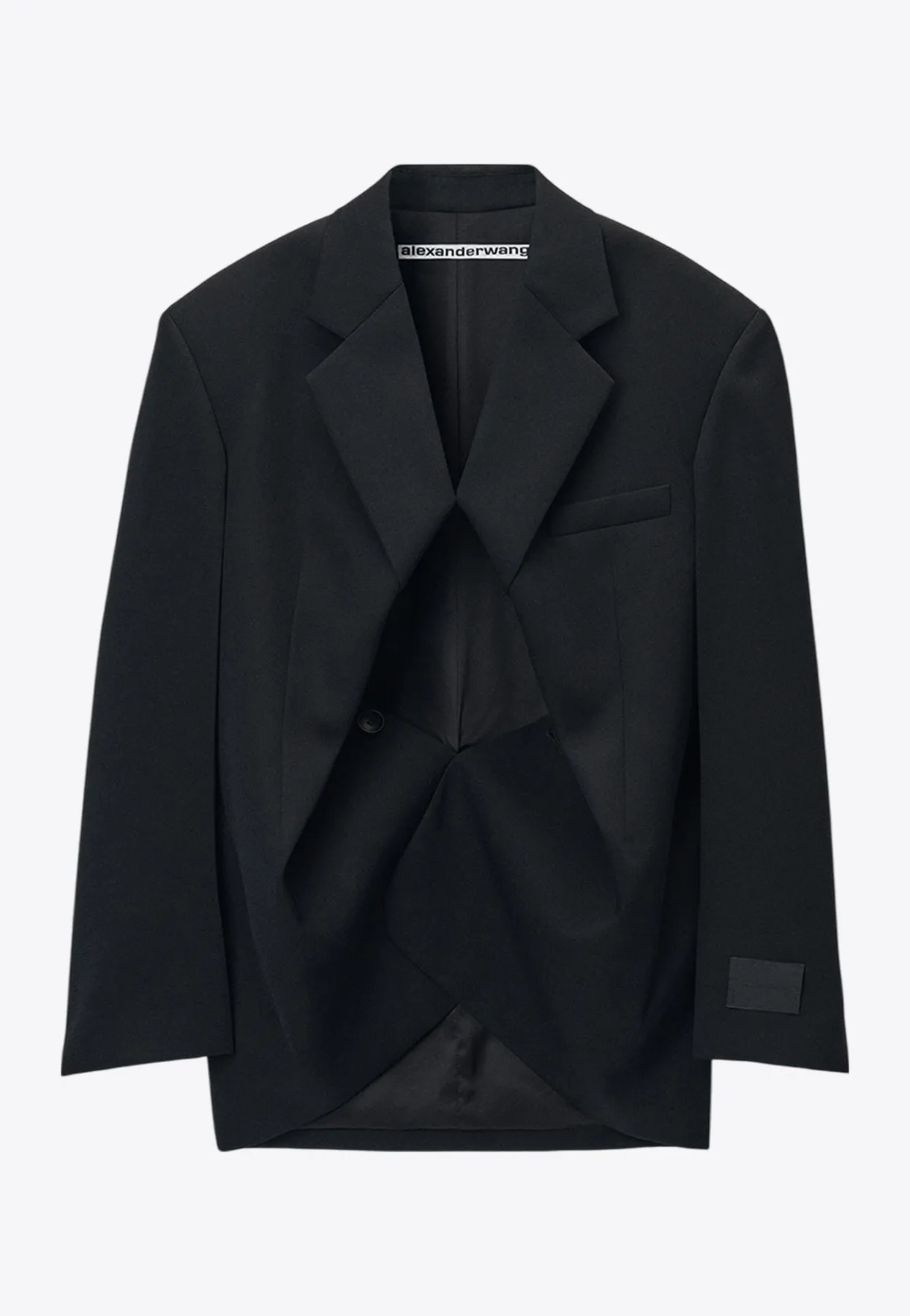 Exaggerated Split Wool Blazer