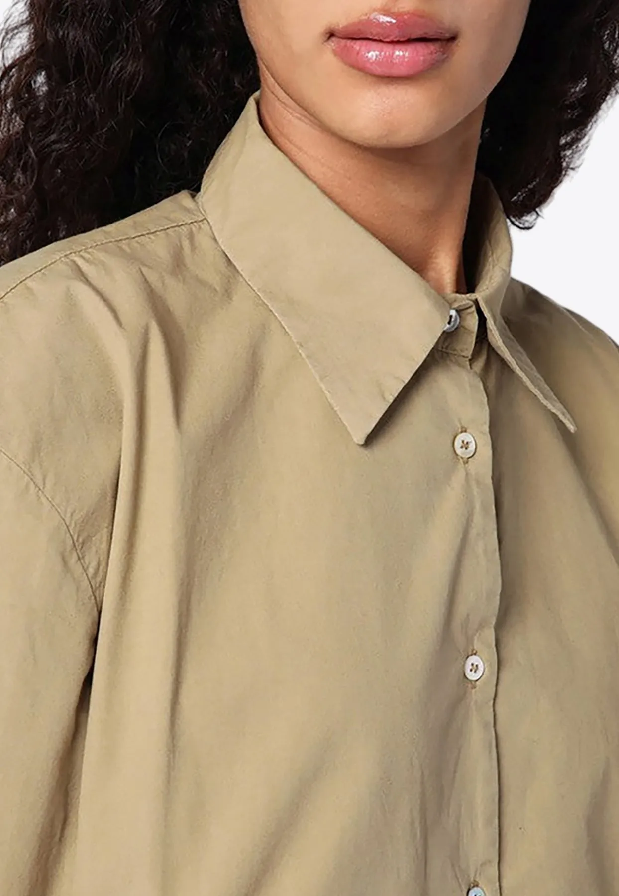 Extra Long-Sleeves Mini Shirt Dress