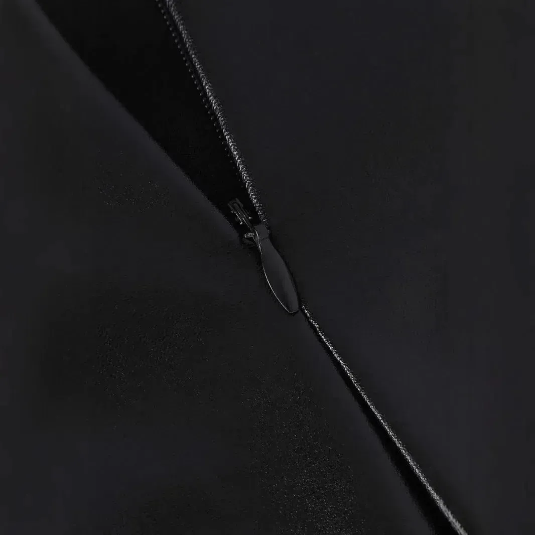 Front Split Leather Skirt Formal Office Work High Waist Sheath midi black Skirt