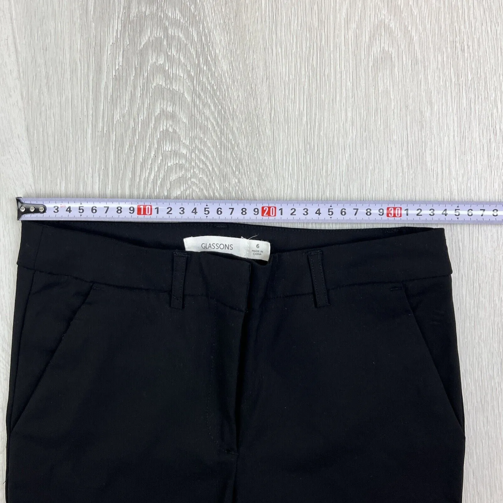 Glassons Womens Black Slim Cropped Dress Pants Size 6
