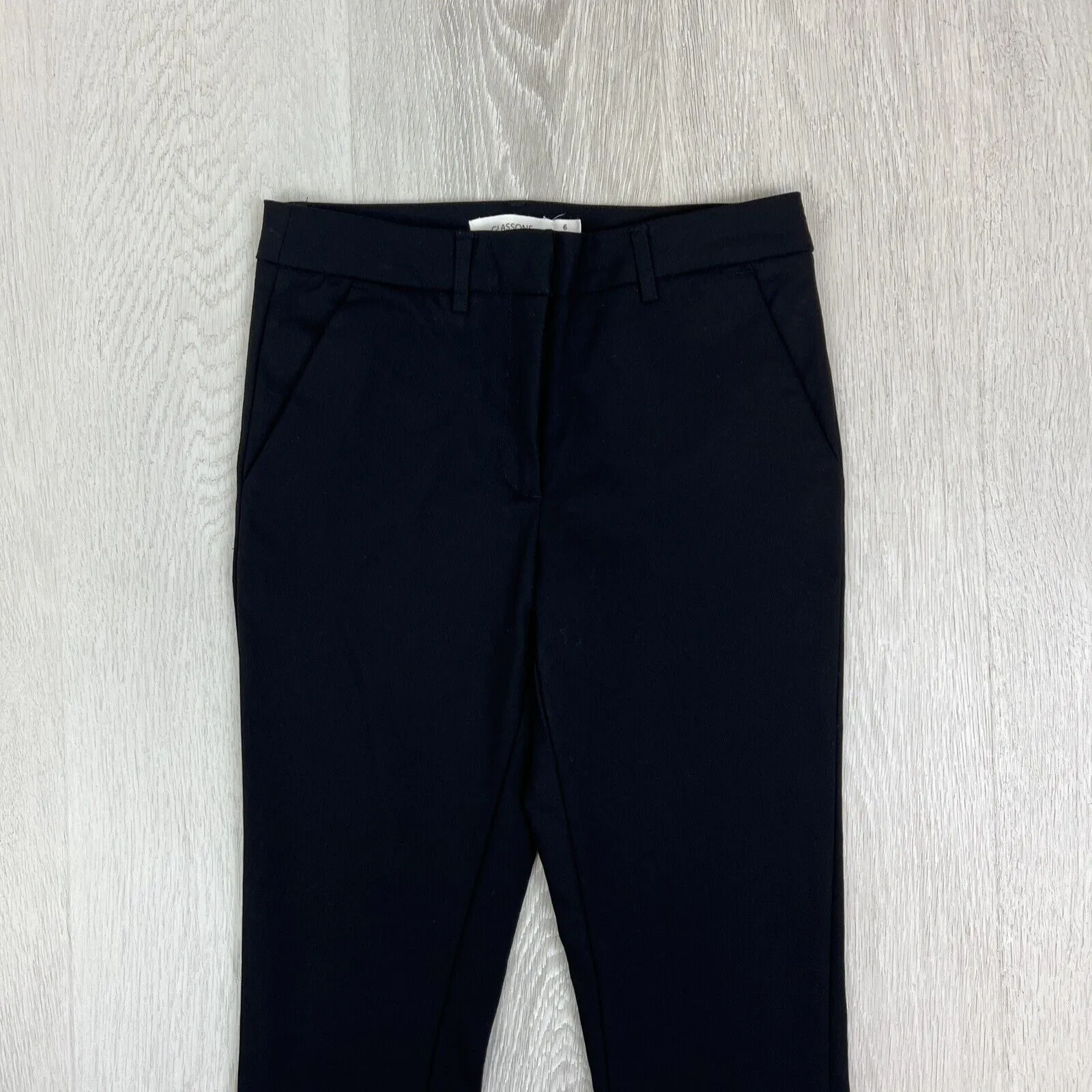 Glassons Womens Black Slim Cropped Dress Pants Size 6