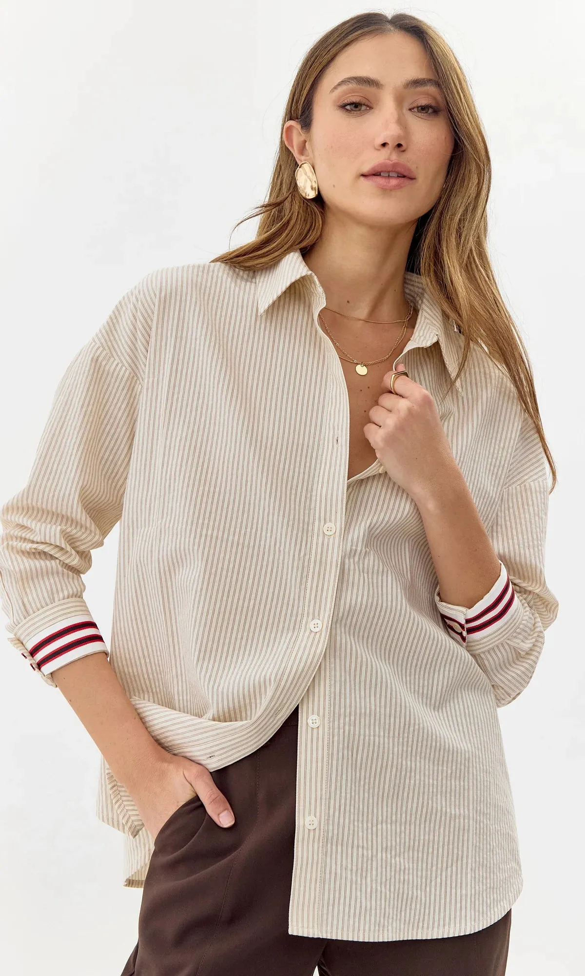 Greta Stripped Button Down