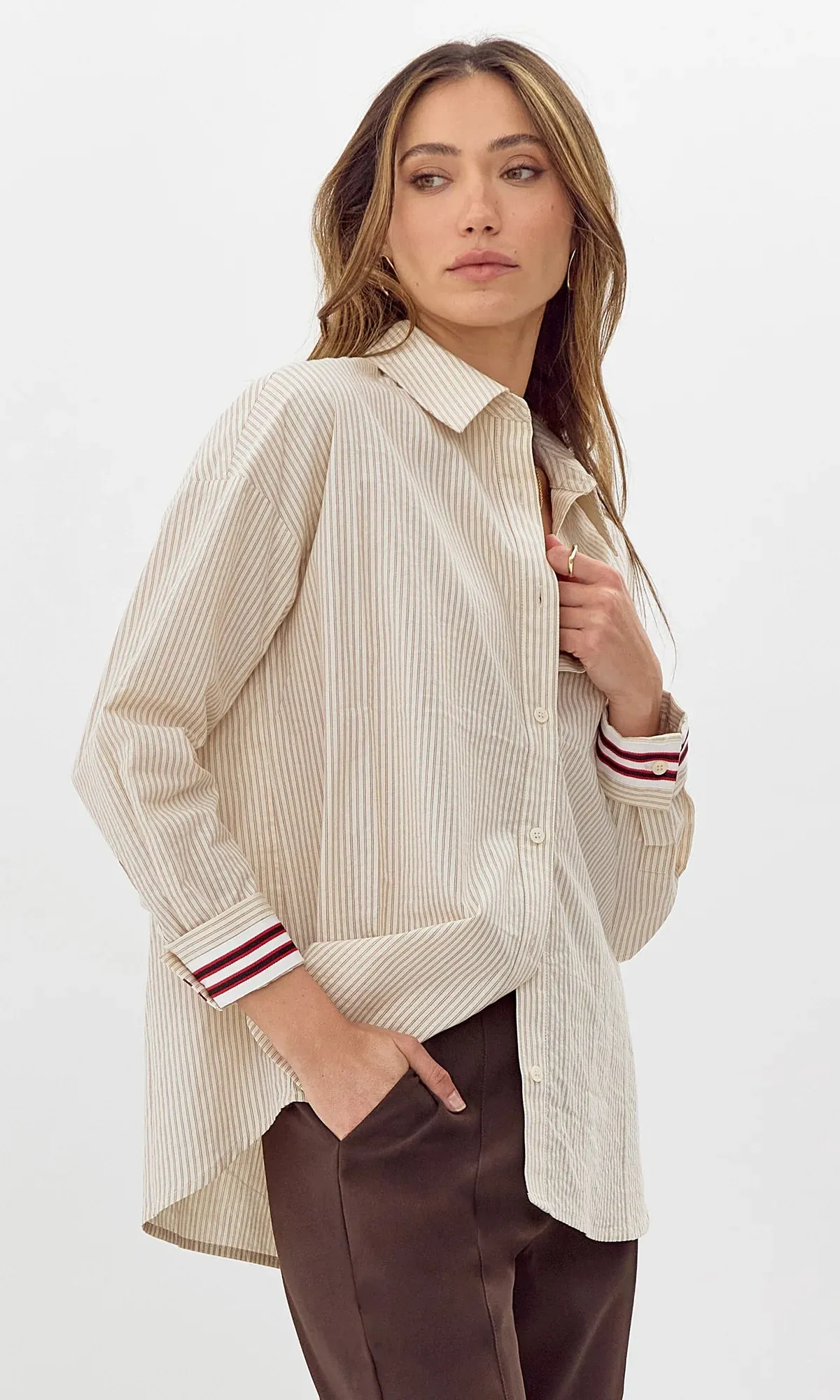 Greta Stripped Button Down