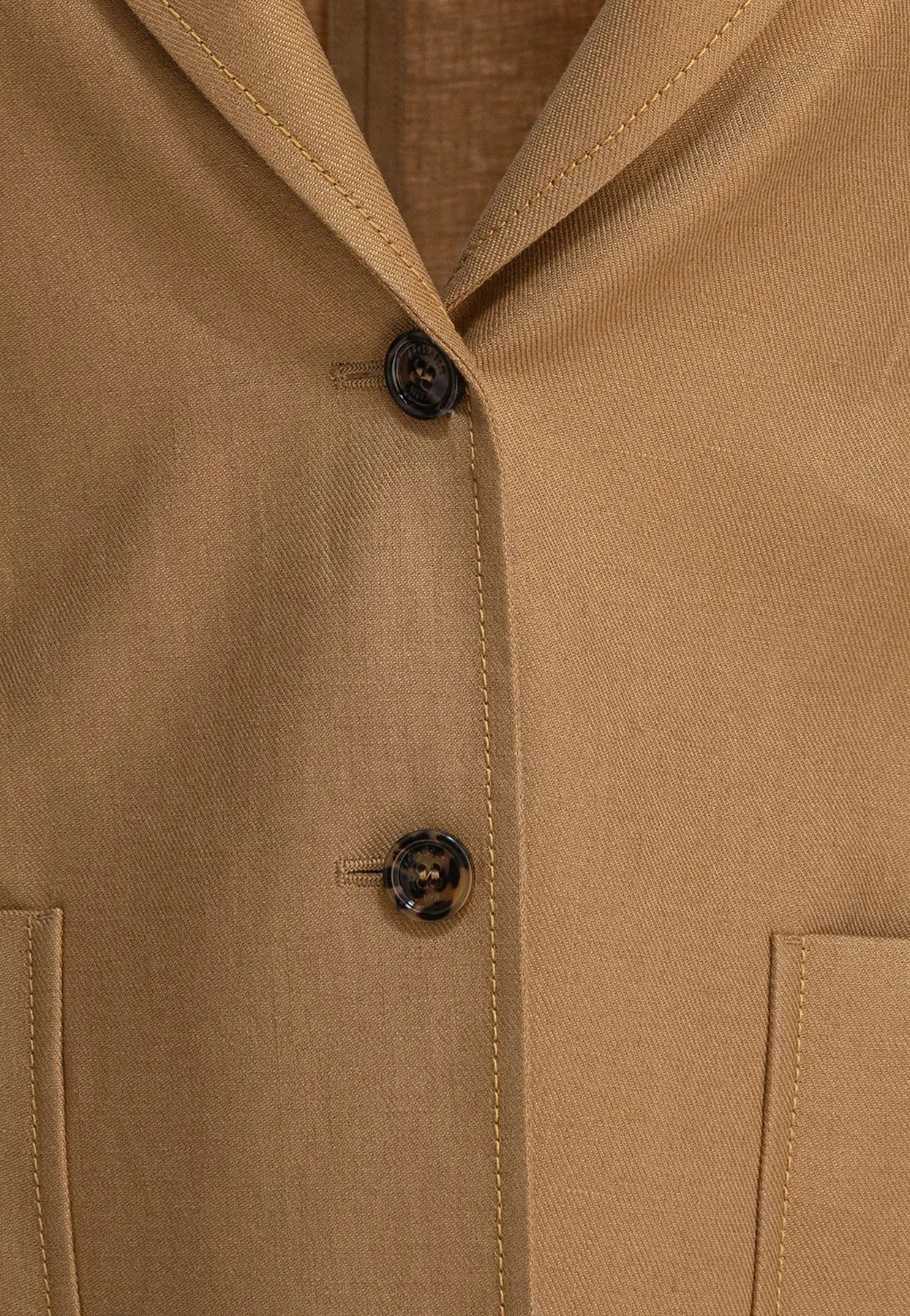 Guglia Linen Single-Breasted Blazer
