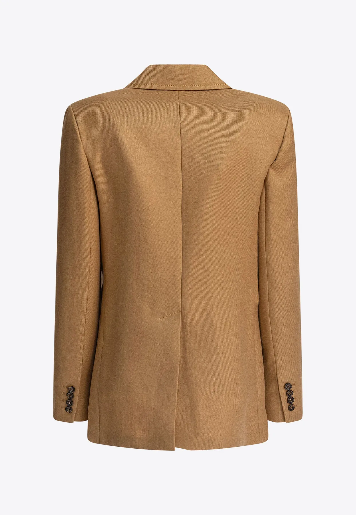 Guglia Linen Single-Breasted Blazer