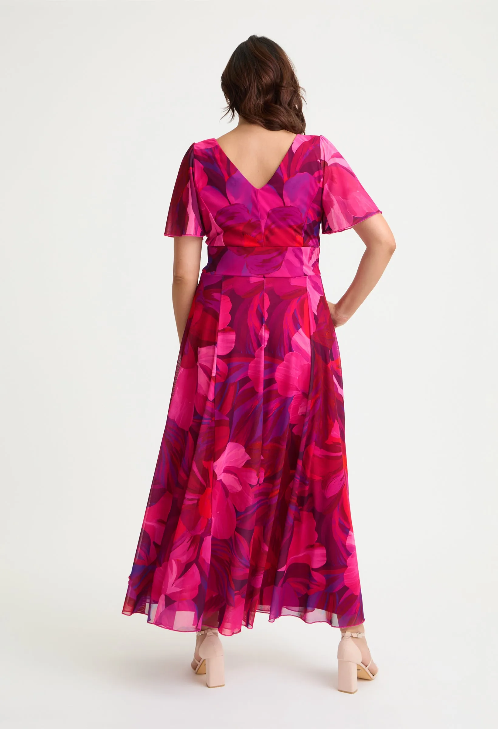 Isabelle Curve  Angel Sleeve Maxi Dress