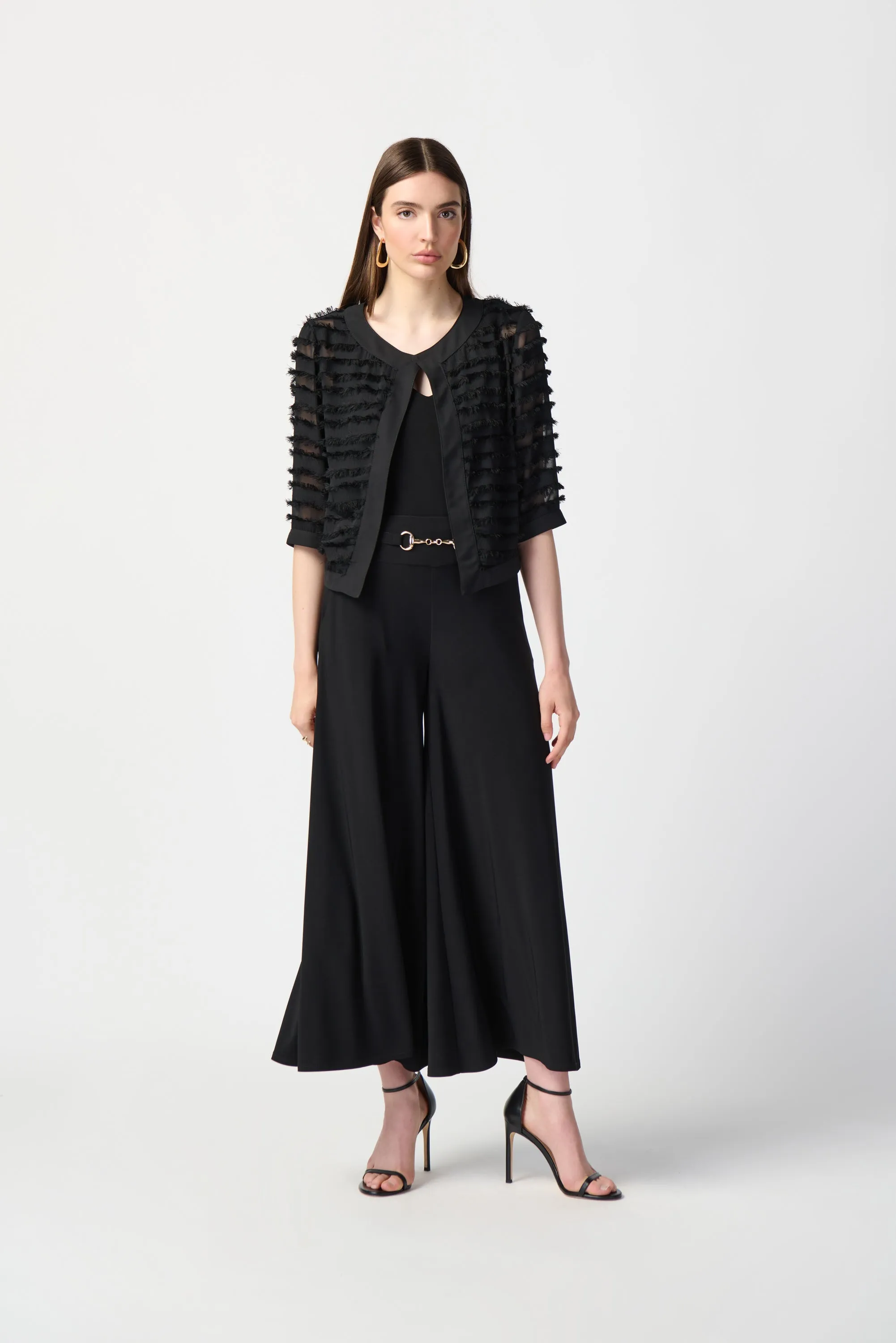 JOSEPH RIBKOFF - Novelty and Georgette Fitted Jacket - 241112