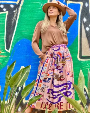 Joy Midi Skirt - Dragon