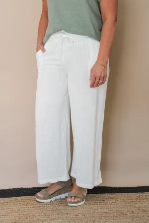 KEATON LINEN CROPPED PANT