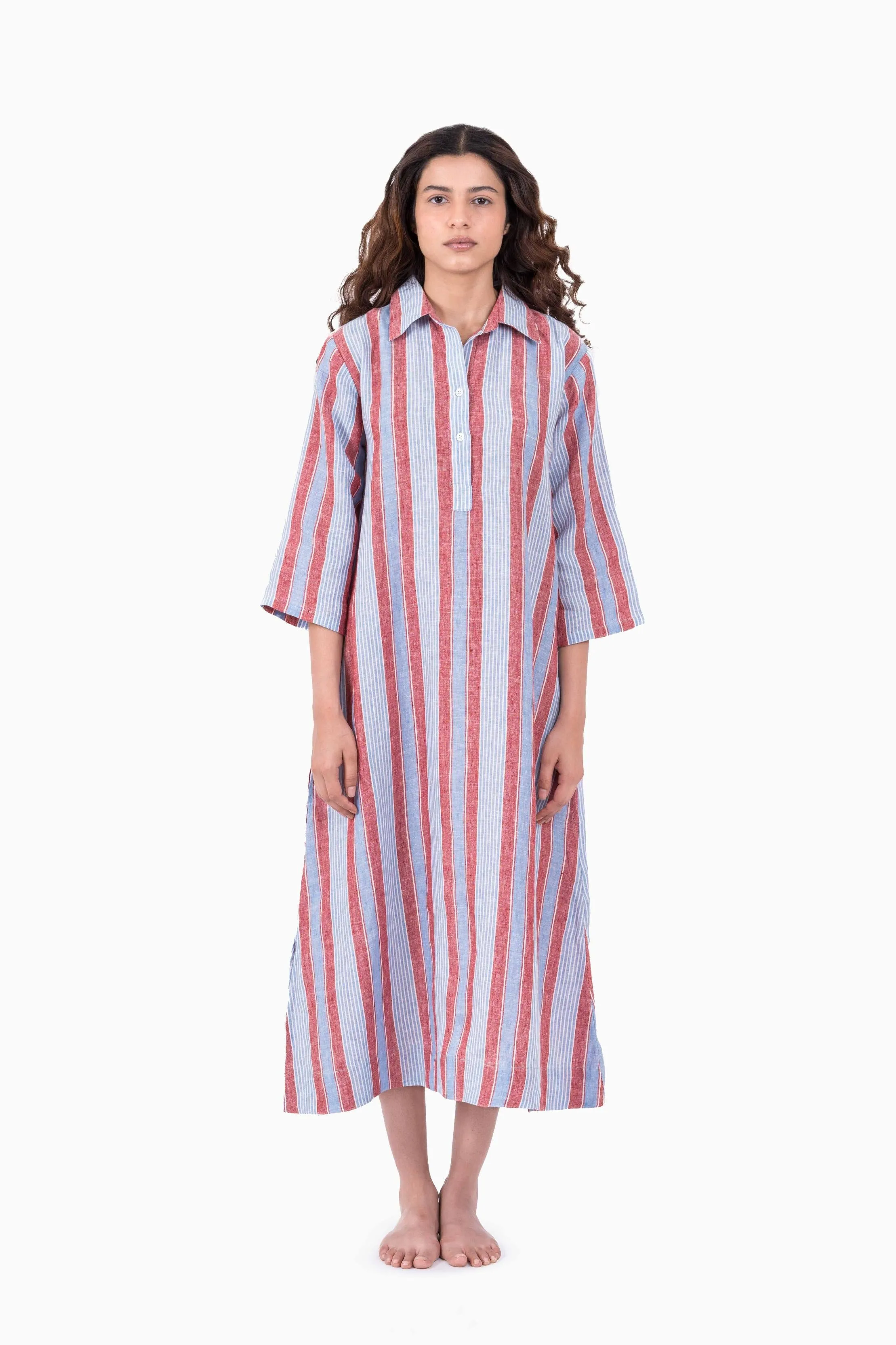 Linen Vesper Dress Vern Red