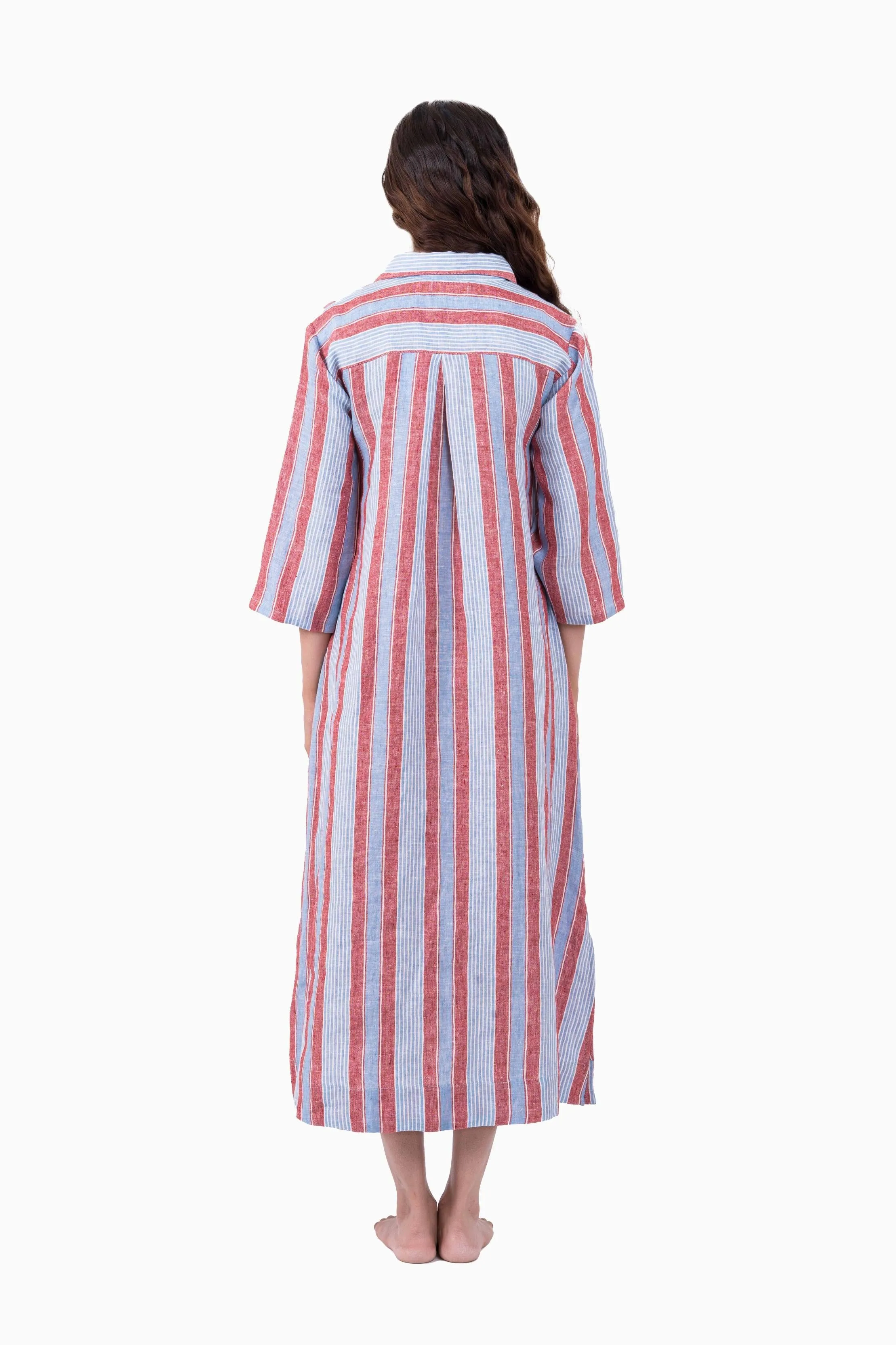 Linen Vesper Dress Vern Red