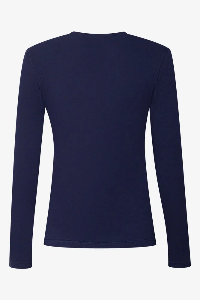 Long Sleeve Crew Neck T-Shirt Navy