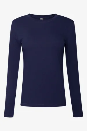 Long Sleeve Crew Neck T-Shirt Navy