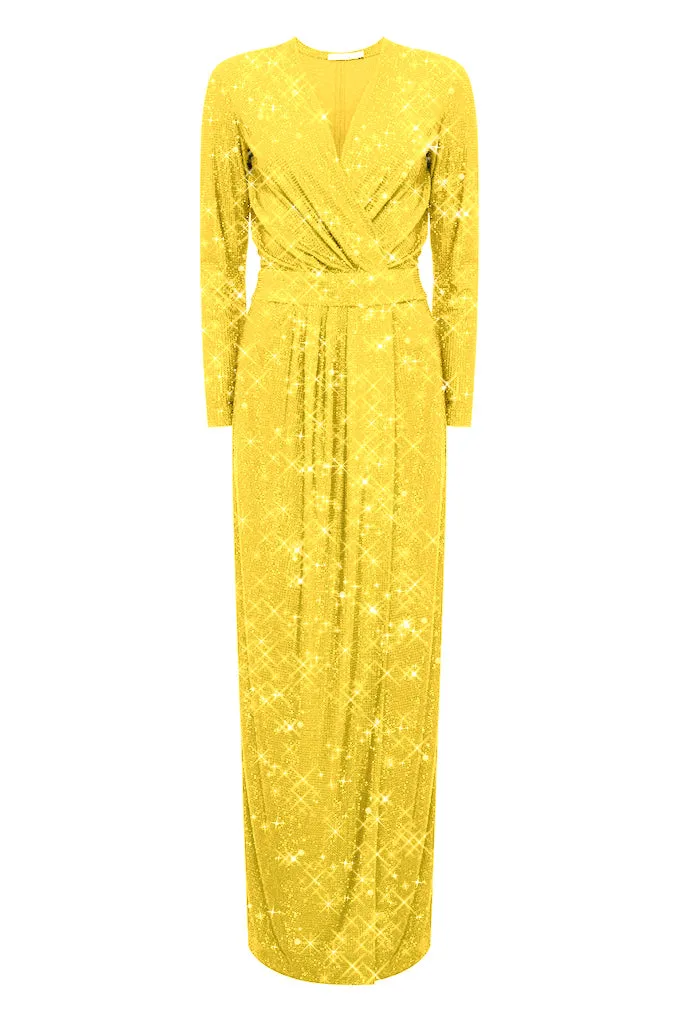 Long wrap dress.   Maison D'Angel Ann