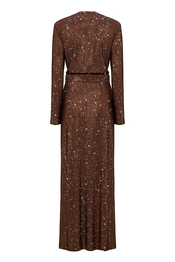 Long wrap dress.   Maison D'Angel Ann