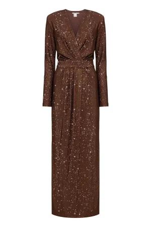 Long wrap dress.   Maison D'Angel Ann