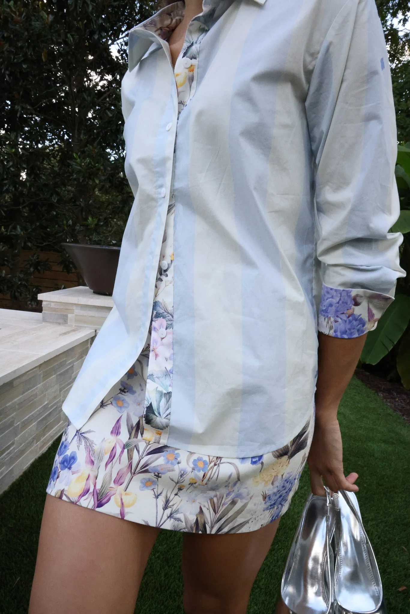 Lydia Button Down in Periwinkle
