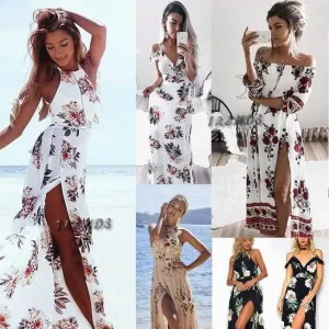 Maxi Long Summer Print Beach Dress