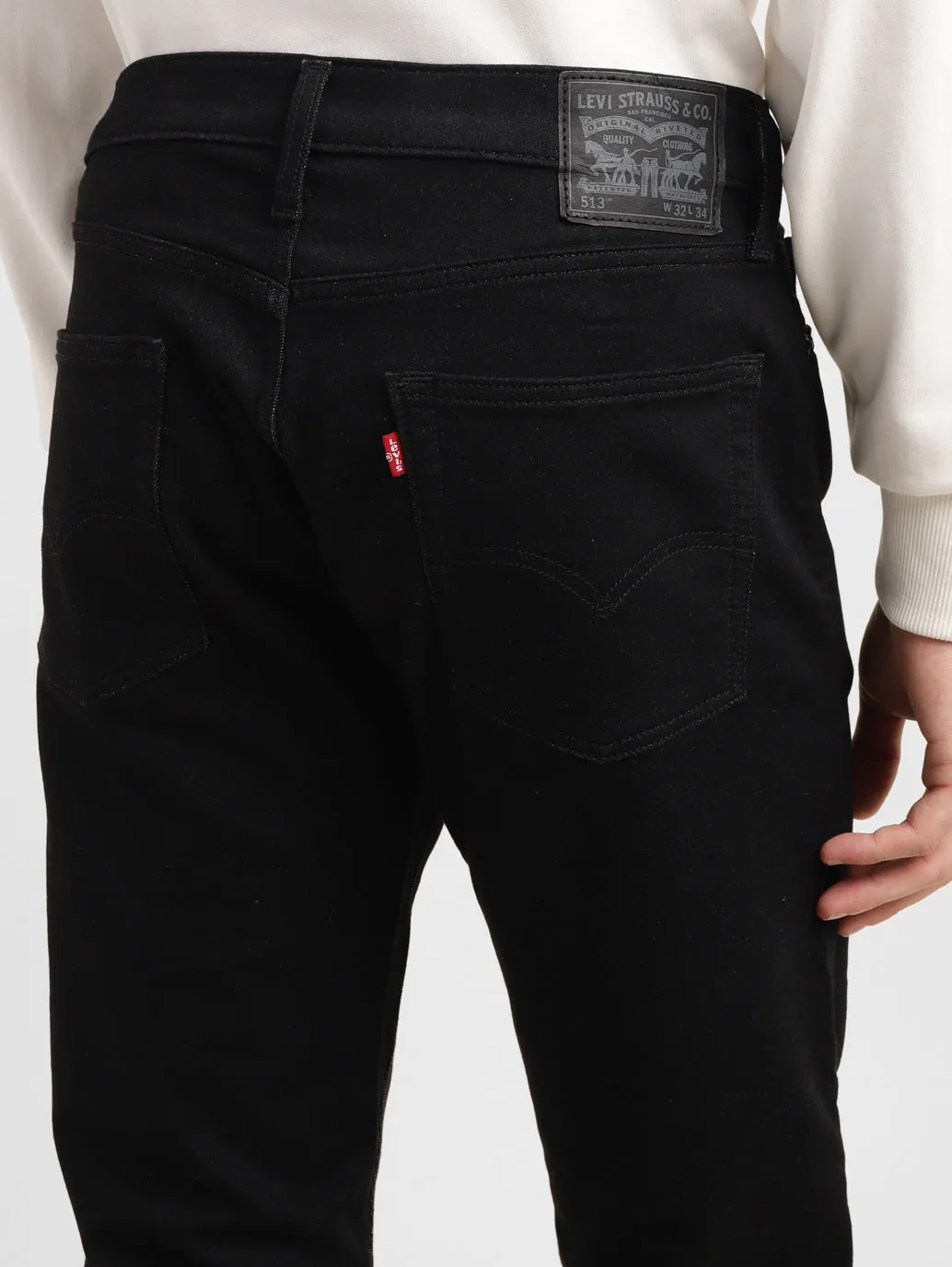 Men's 513 Black Slim Fit Mid Rise Jeans