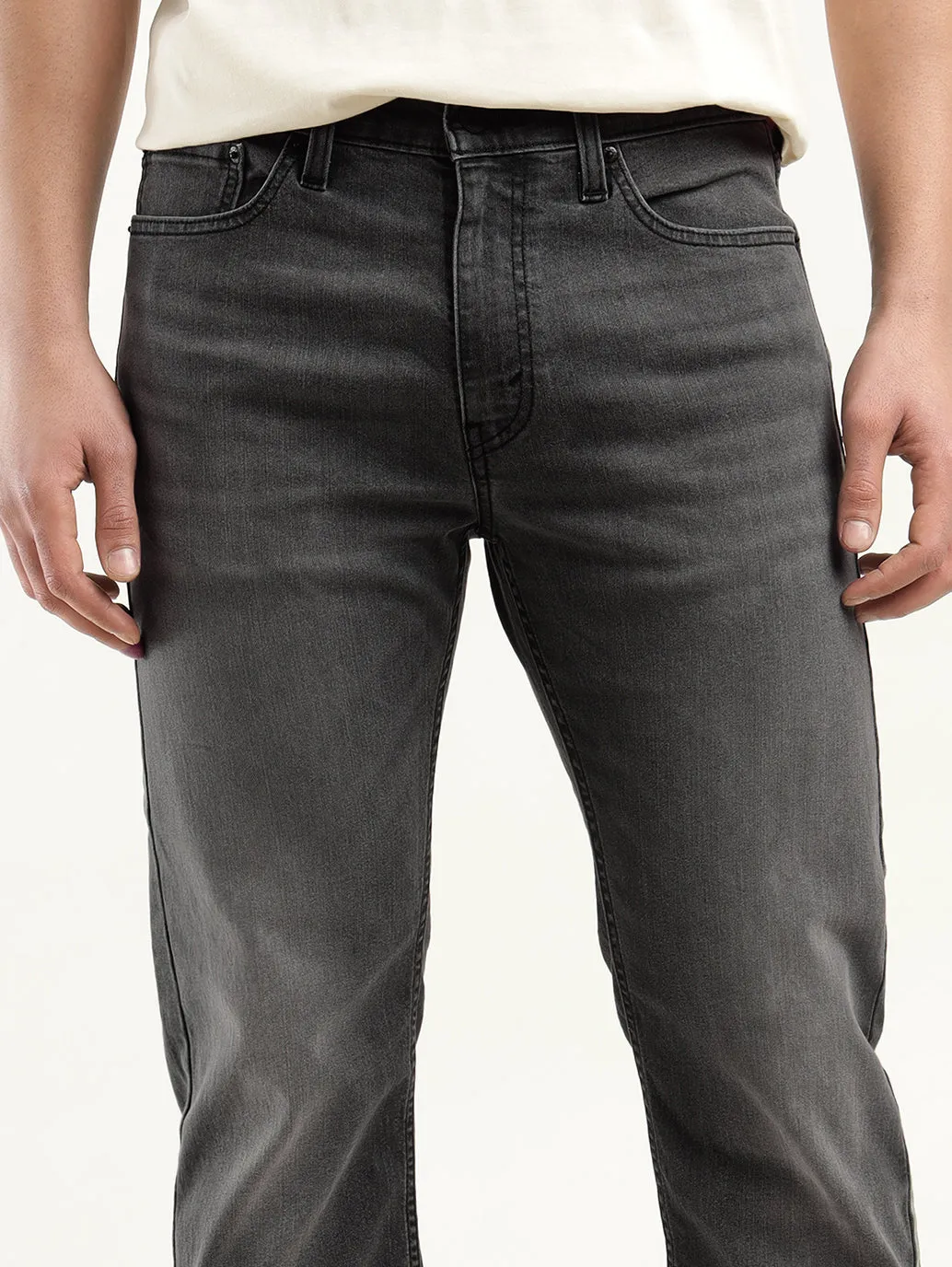 Men's 513 Black Slim Fit Mid Rise Jeans