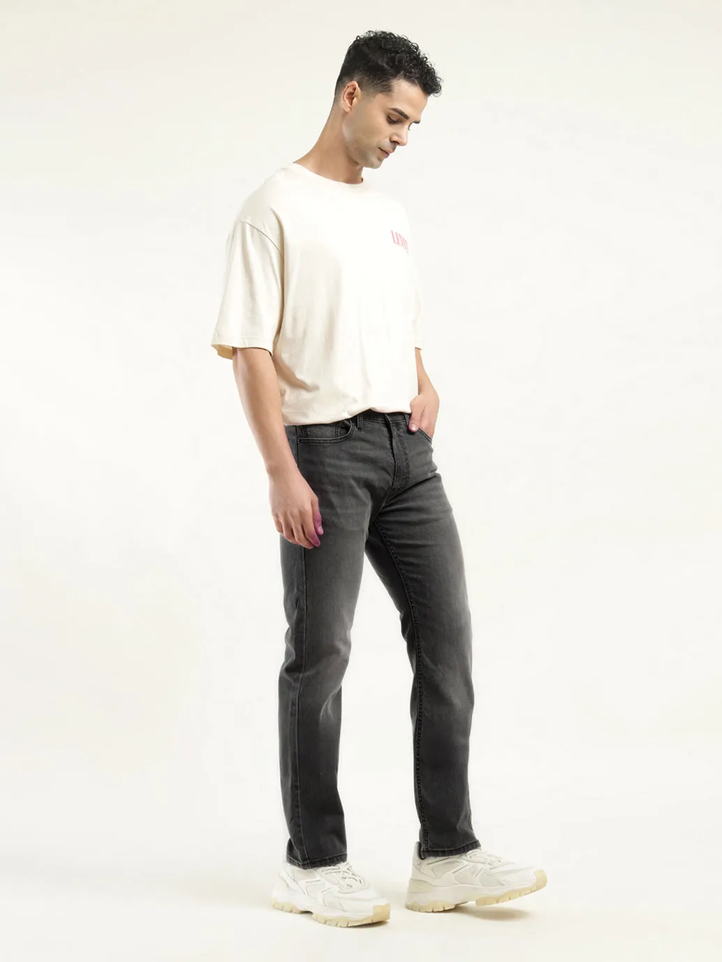 Men's 513 Black Slim Fit Mid Rise Jeans