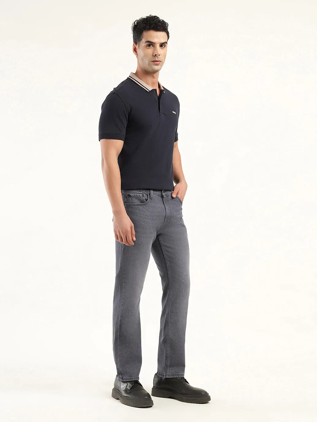 Men's 513 Black Slim Straight Fit Mid Rise Jeans