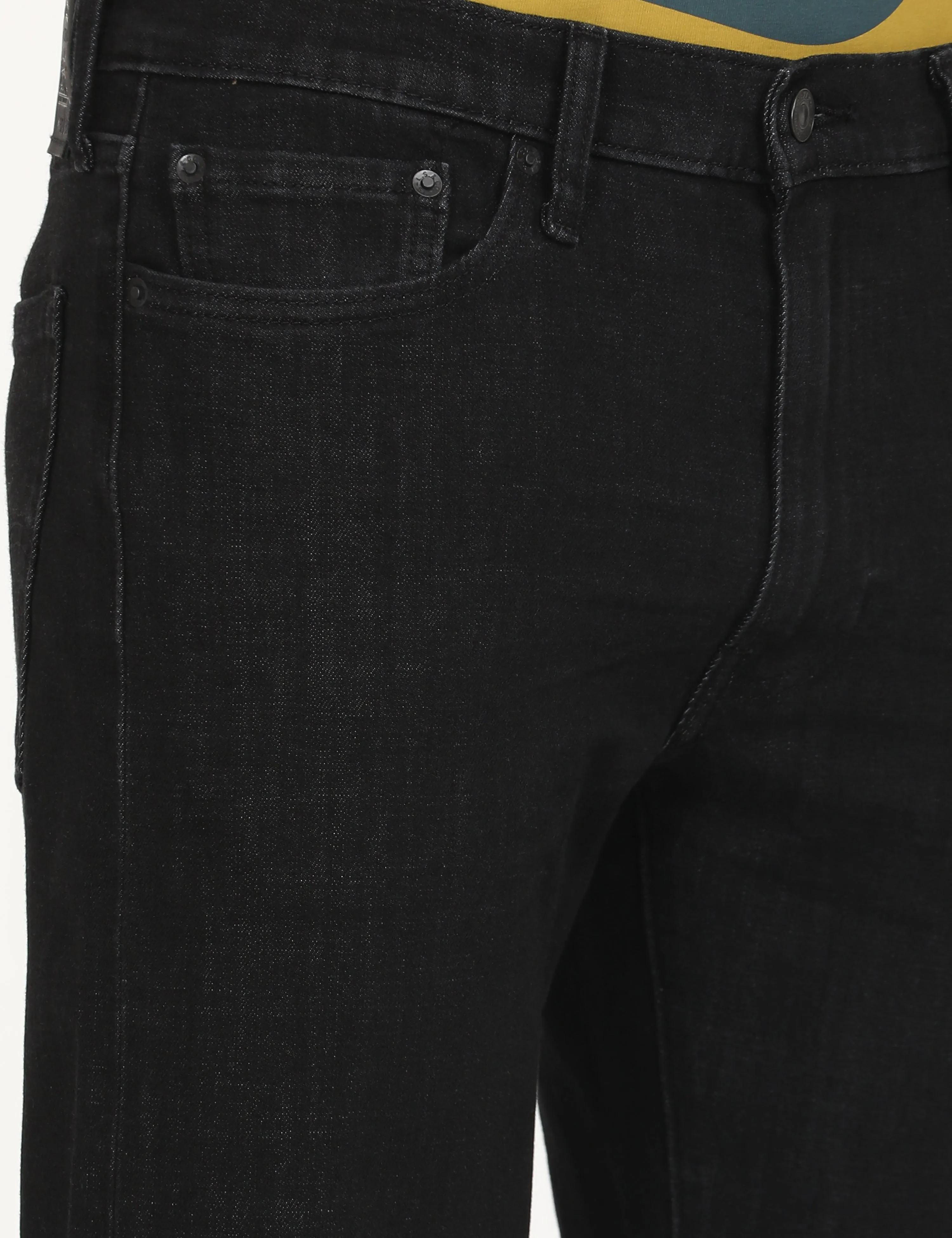 Men's 513 Black Slim Straight Fit Mid Rise Jeans