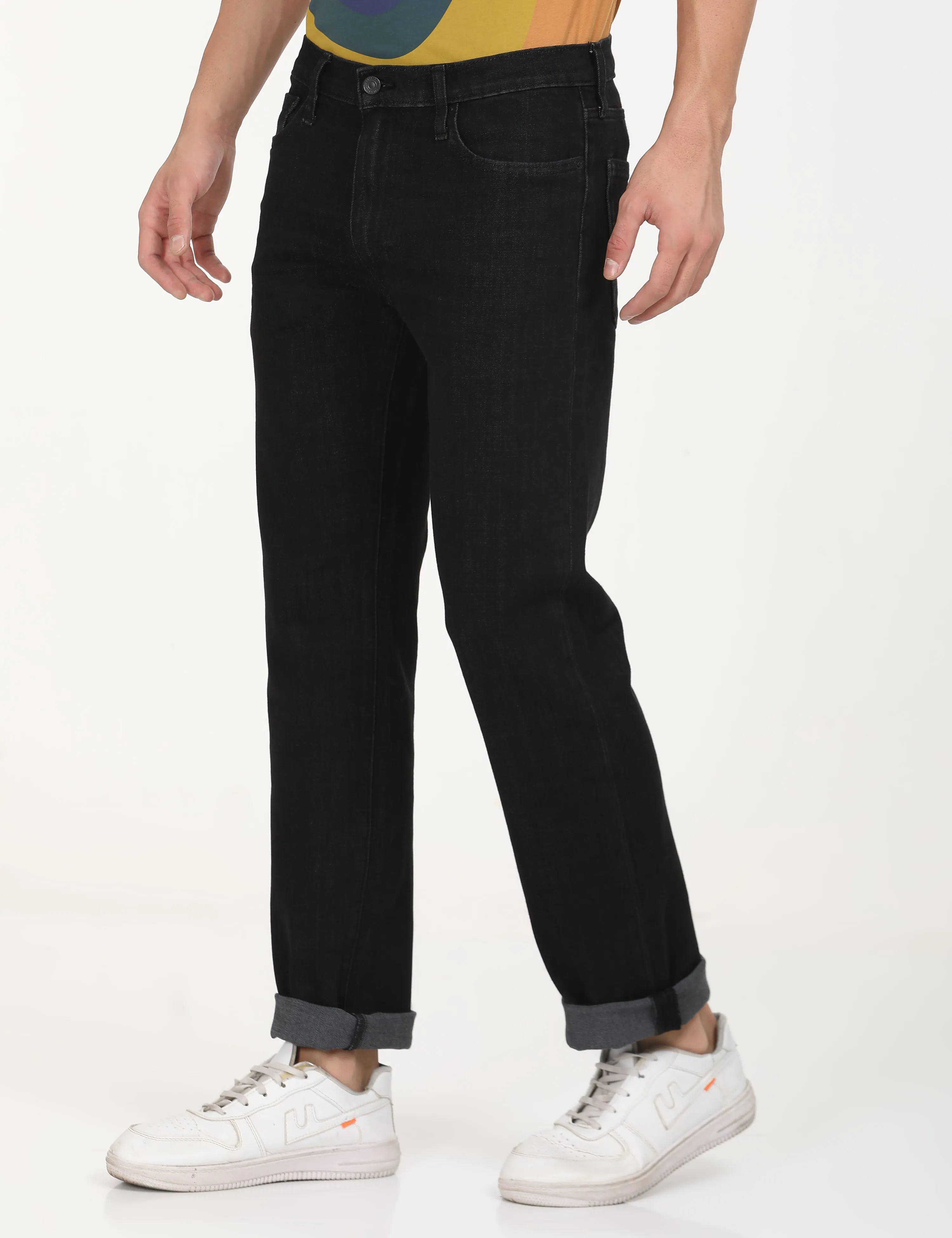 Men's 513 Black Slim Straight Fit Mid Rise Jeans