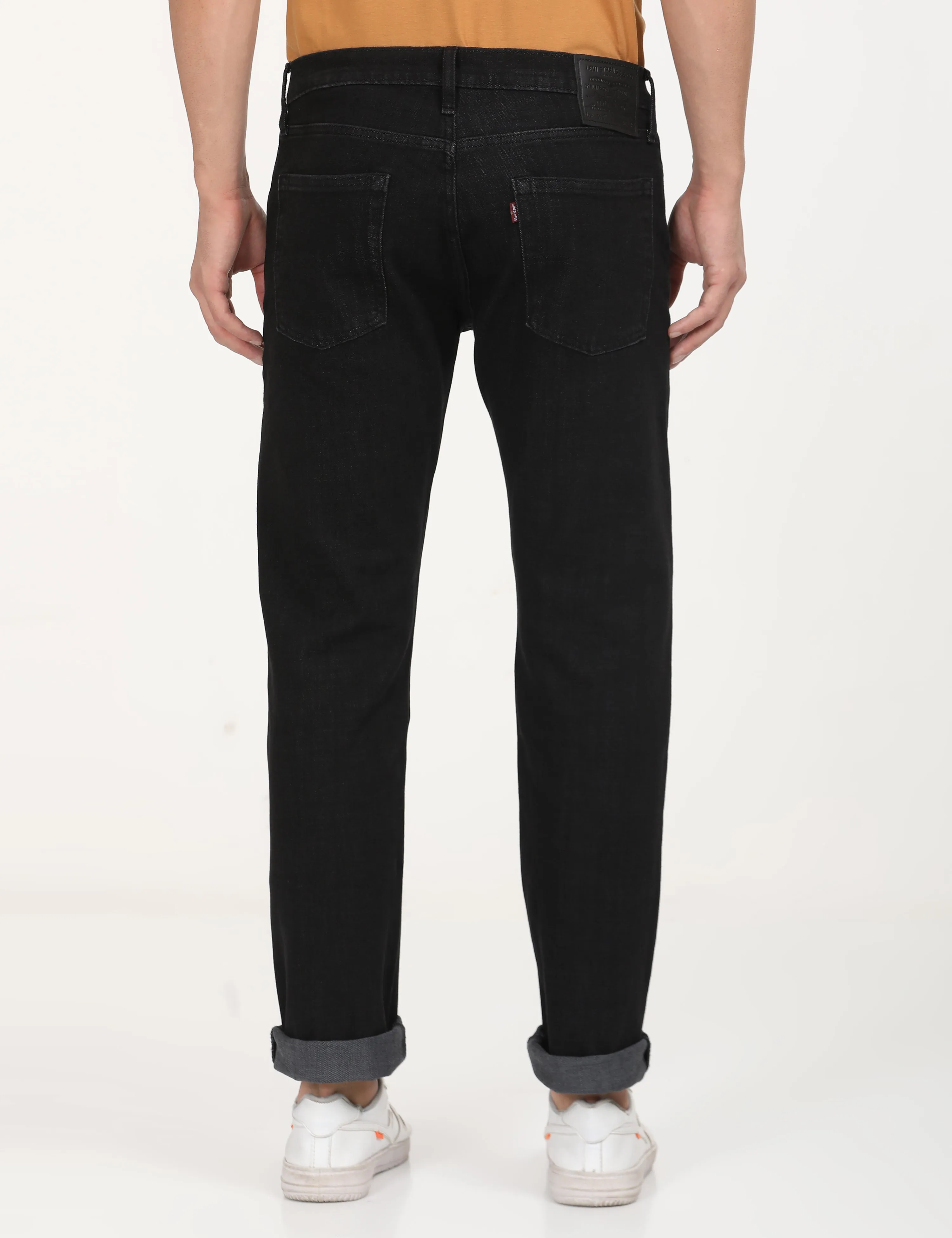 Men's 513 Black Slim Straight Fit Mid Rise Jeans