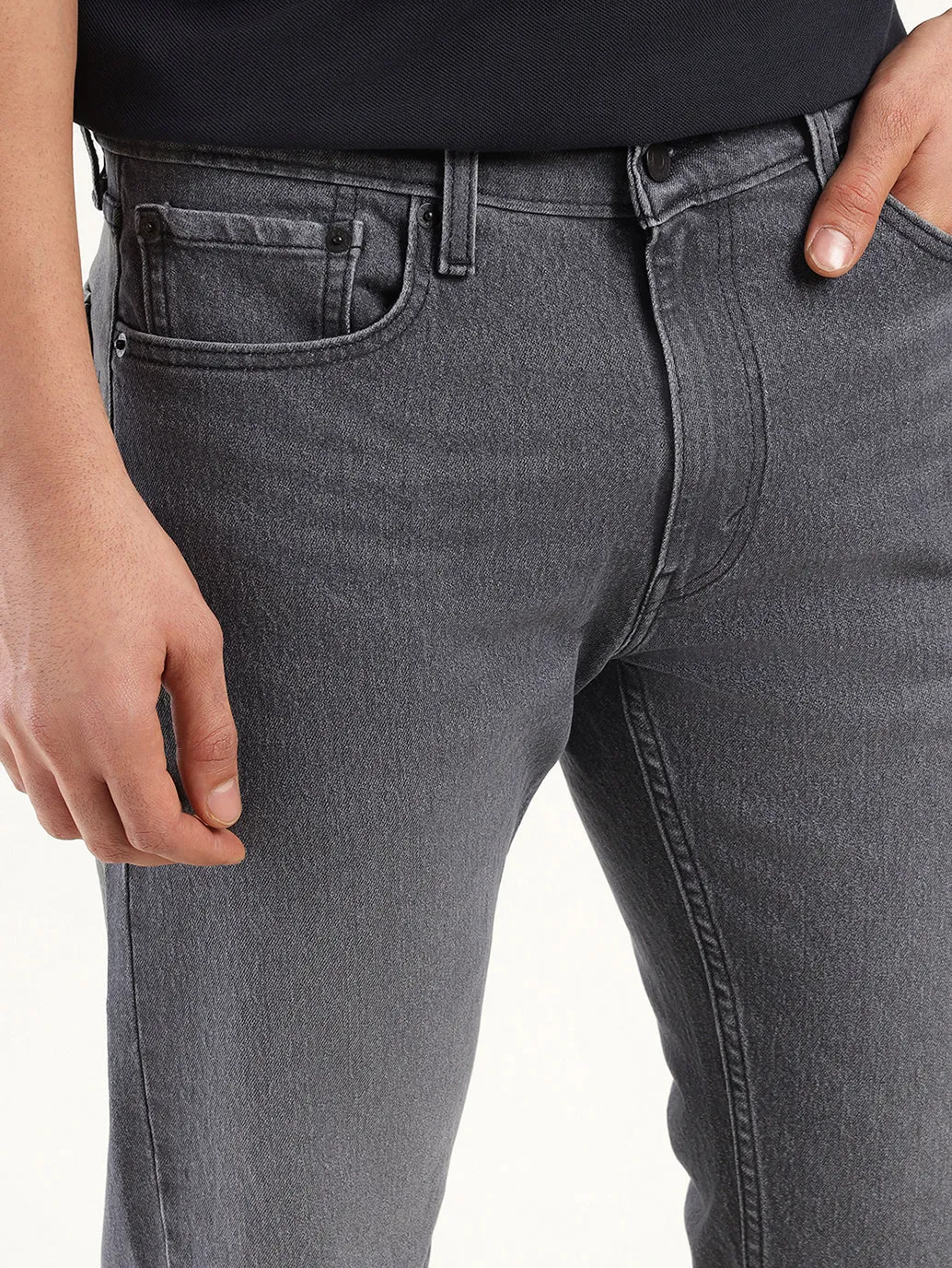 Men's 513 Black Slim Straight Fit Mid Rise Jeans