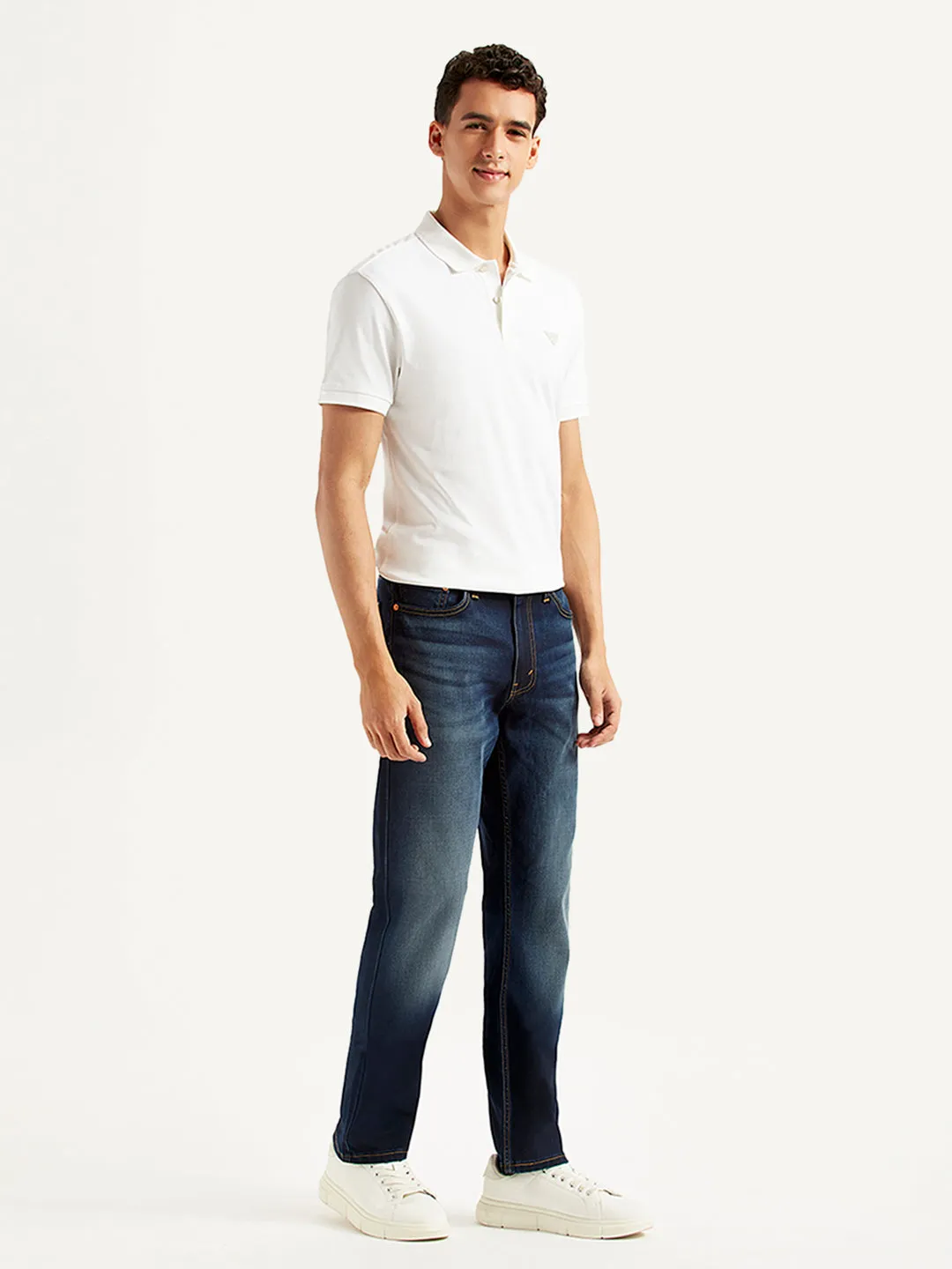Men's 513 Blue Slim Fit Mid Rise Jeans