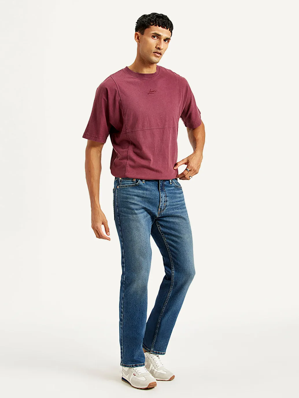 Men's 513 Blue Slim Fit Mid Rise Jeans