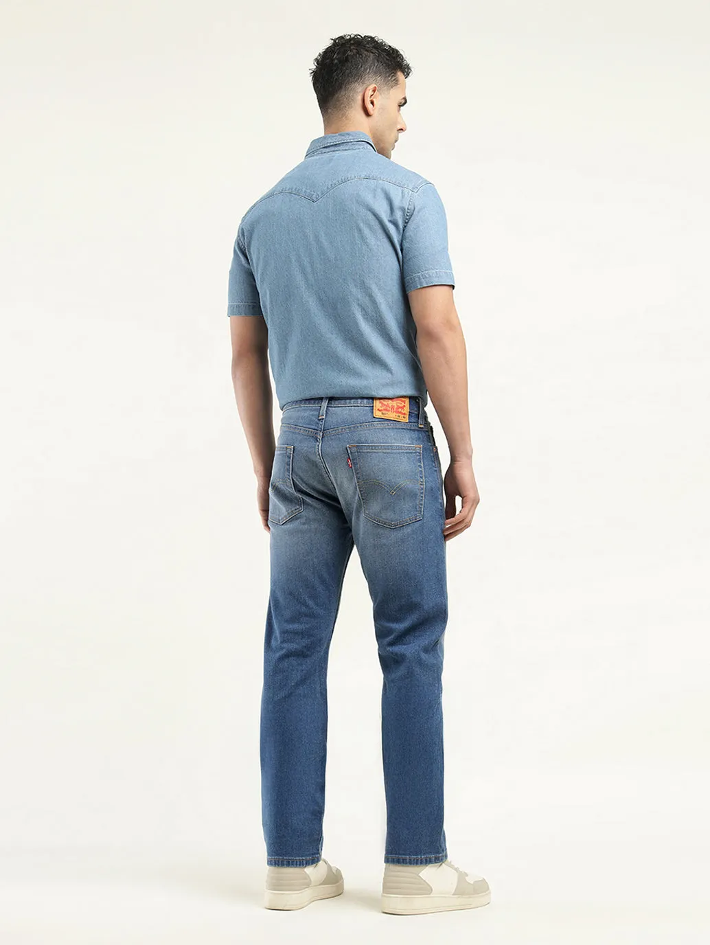 Men's 513 Blue Slim Fit Mid Rise Jeans