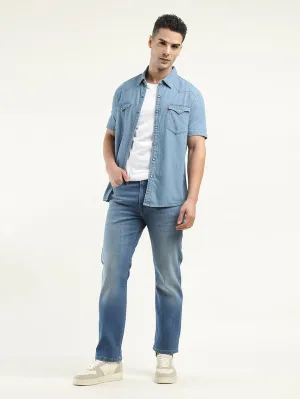 Men's 513 Blue Slim Fit Mid Rise Jeans