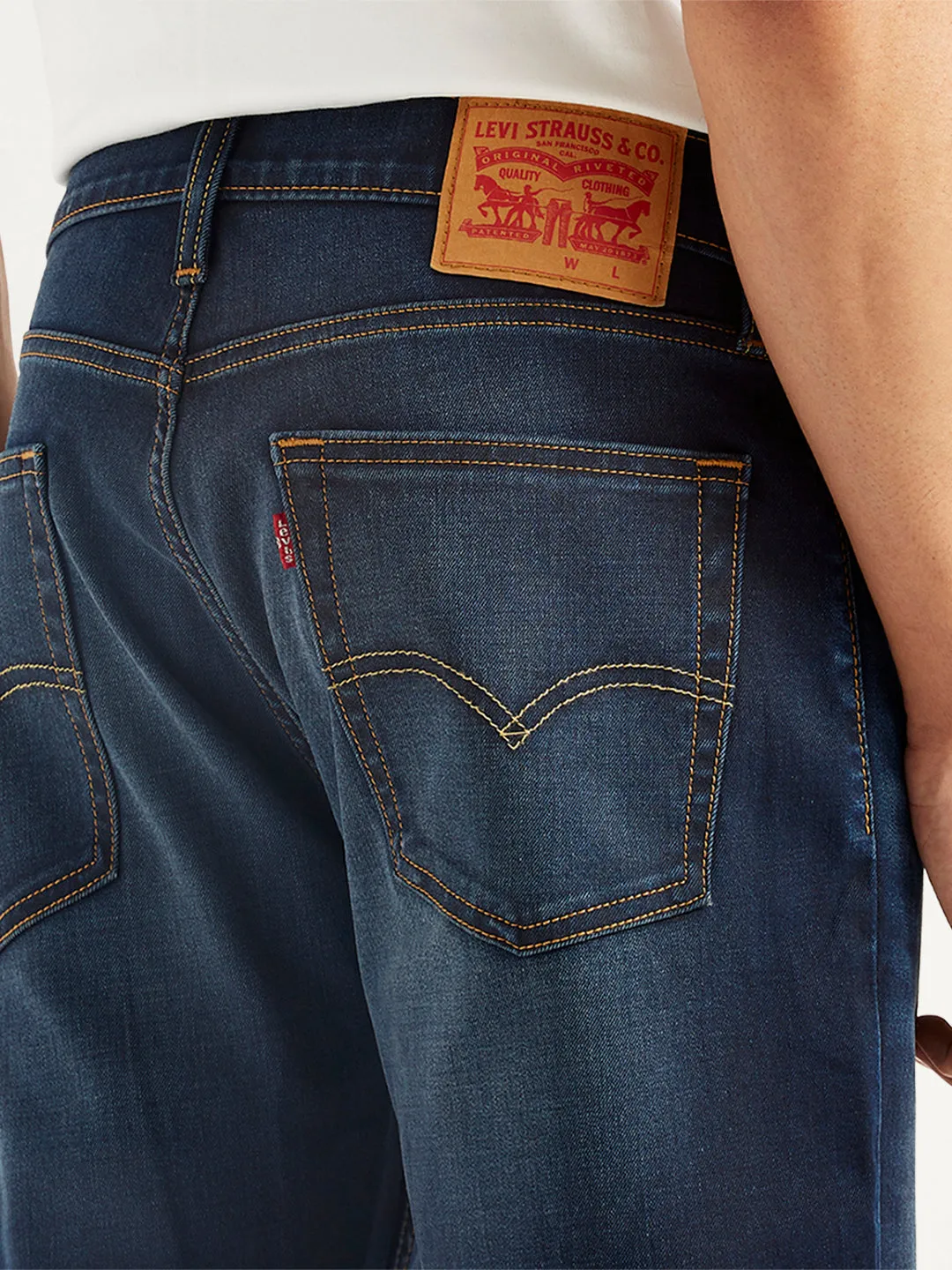 Men's 513 Blue Slim Fit Mid Rise Jeans