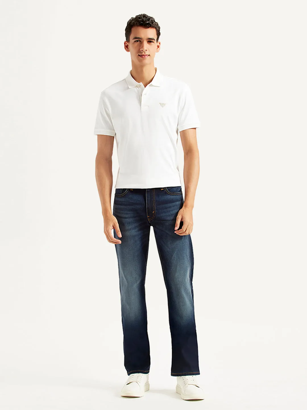Men's 513 Blue Slim Fit Mid Rise Jeans