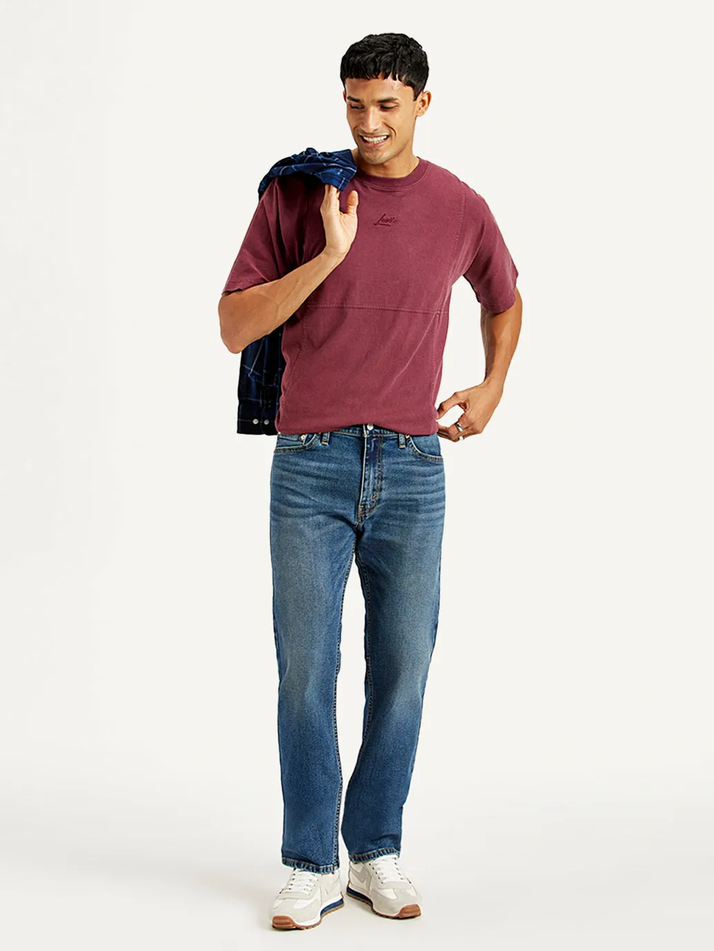 Men's 513 Blue Slim Fit Mid Rise Jeans