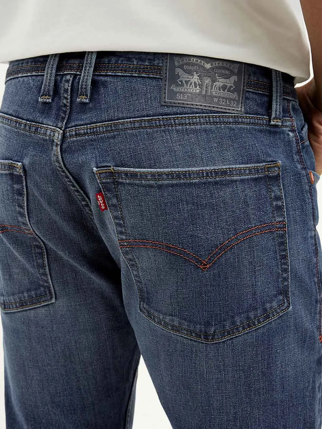 Men's 513 Blue Slim Fit Mid Rise Jeans
