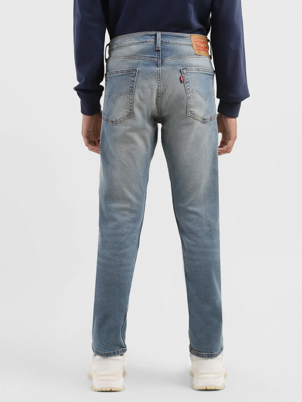 Men's 513 Blue Slim Straight Fit Mid Rise Jeans
