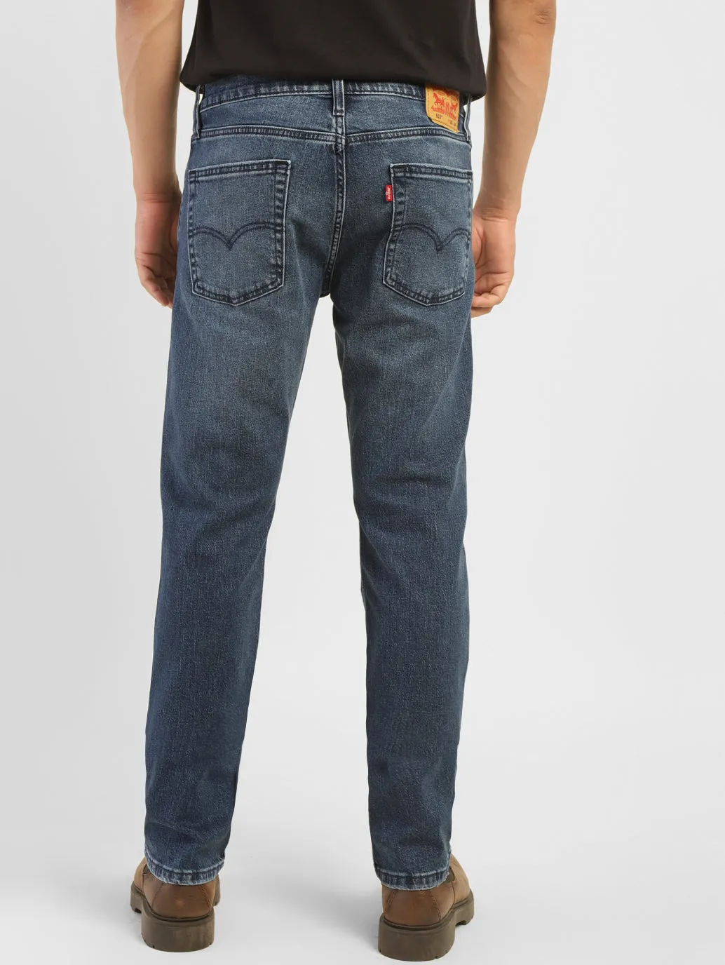 Men's 513 Blue Slim Straight Fit Mid Rise Jeans