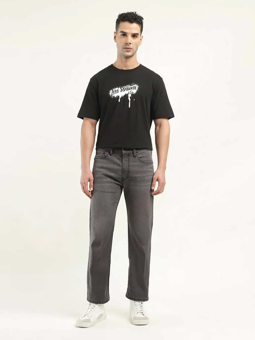 Men's 513 Charcoal Grey Slim Fit Mid Rise Jeans