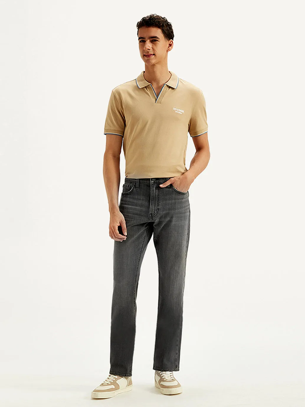 Men's 513 Charcoal Grey Slim Fit Mid Rise Jeans