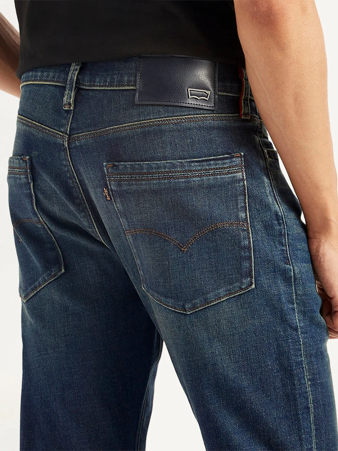 Men's 513 Dark Blue Slim Fit Mid Rise Jeans