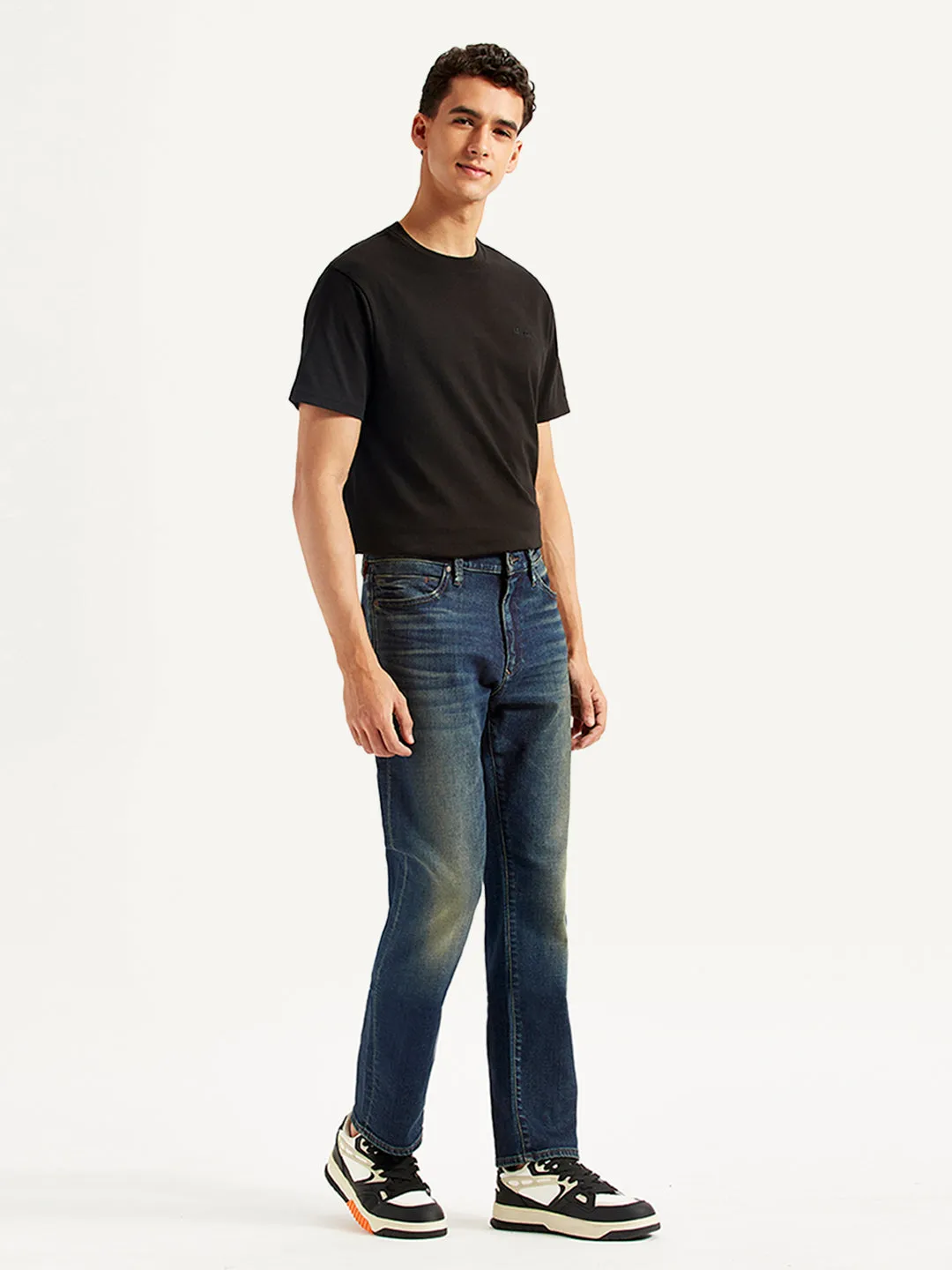 Men's 513 Dark Blue Slim Fit Mid Rise Jeans