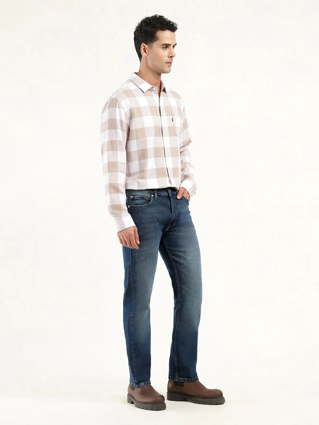Men's 513 Indigo Slim Straight Fit Mid Rise Jeans