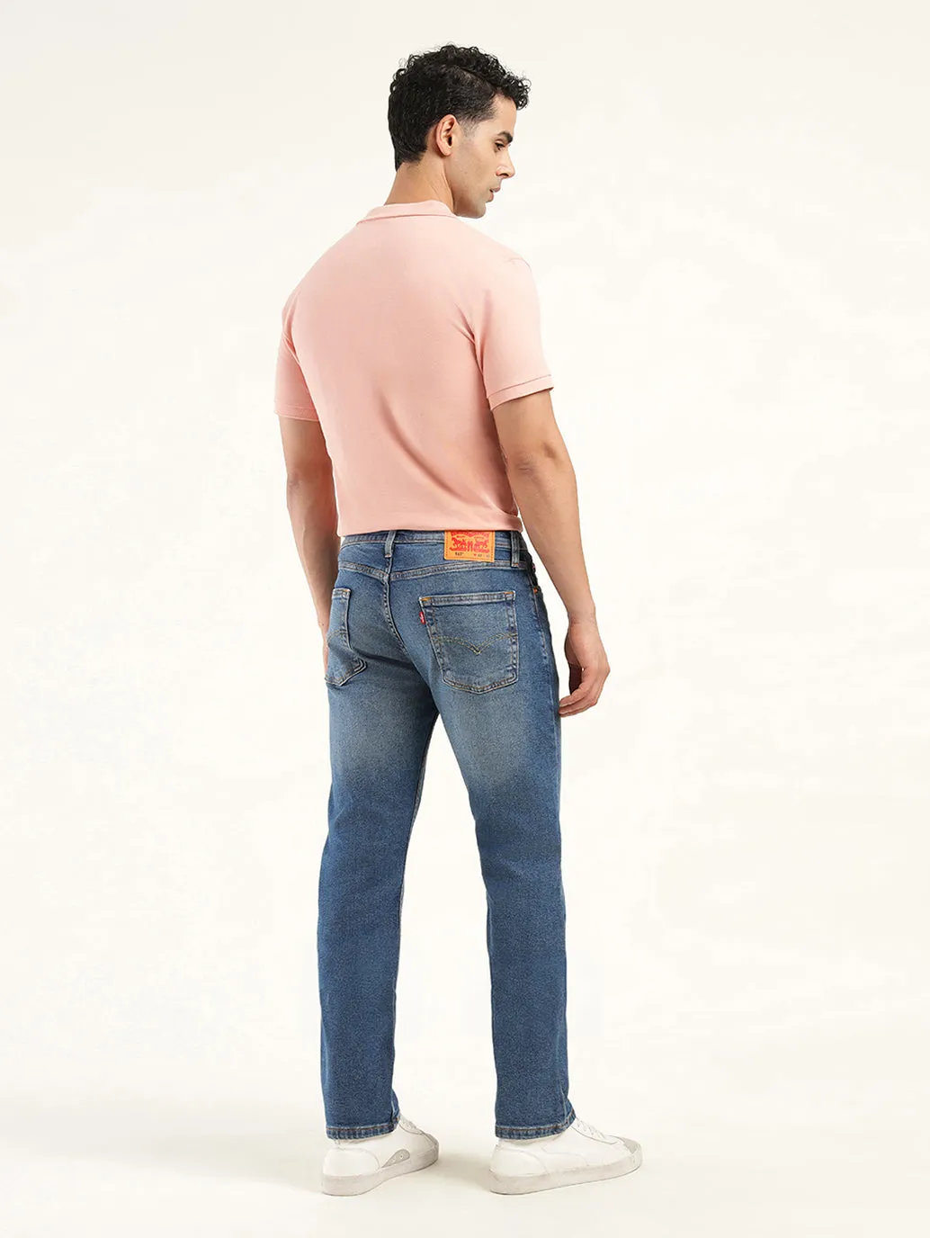 Men's 513 Indigo Slim Straight Fit Mid Rise Jeans