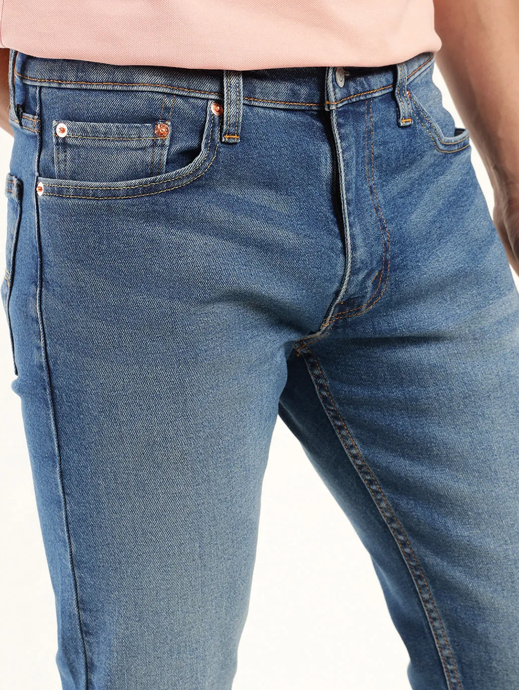 Men's 513 Indigo Slim Straight Fit Mid Rise Jeans