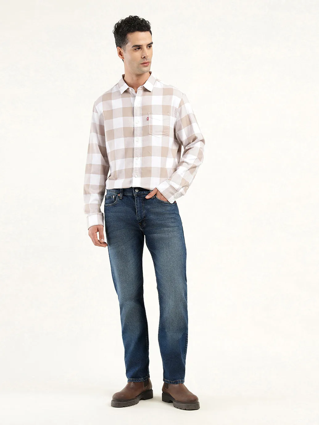 Men's 513 Indigo Slim Straight Fit Mid Rise Jeans