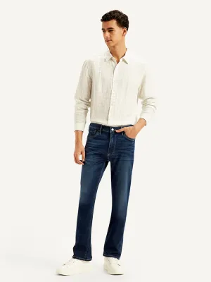 Men's 513 Navy Blue Slim Fit Mid Rise Jeans